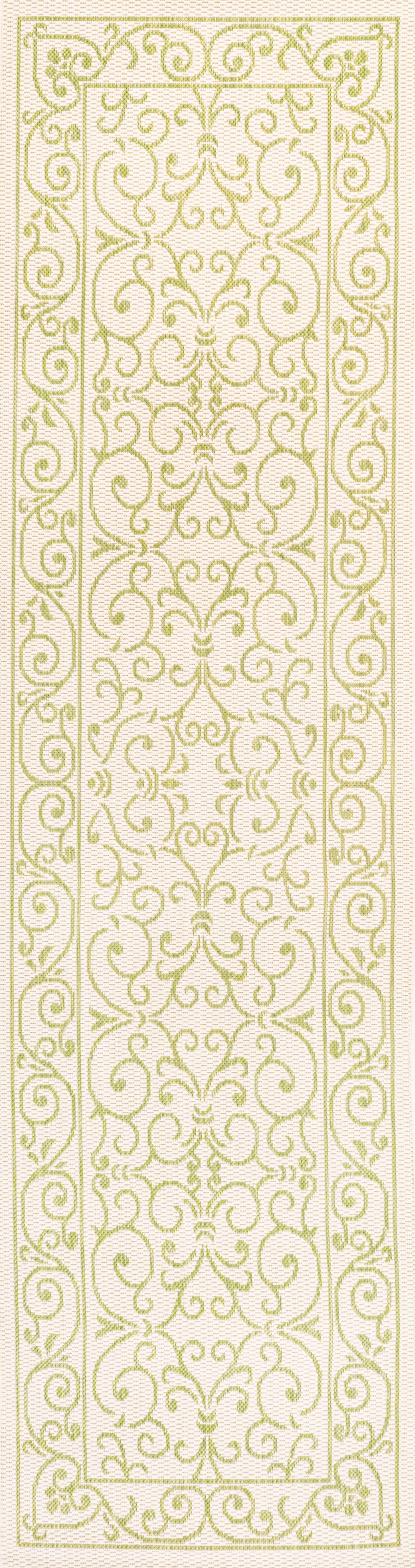 Charleston Vintage Filigree Textured Weave Indoor/Outdoor Area Rug
