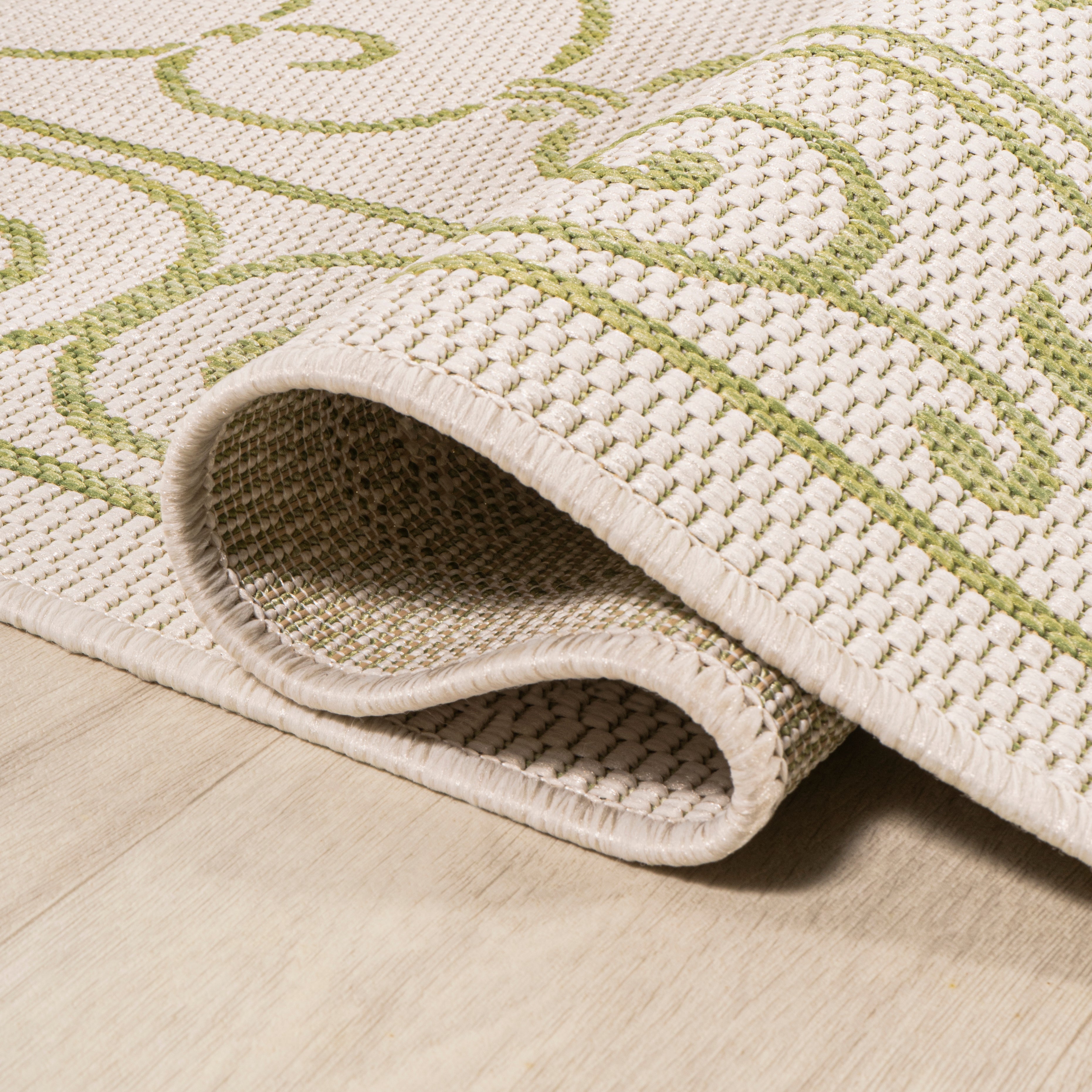 Charleston Vintage Filigree Textured Weave Indoor/Outdoor Area Rug
