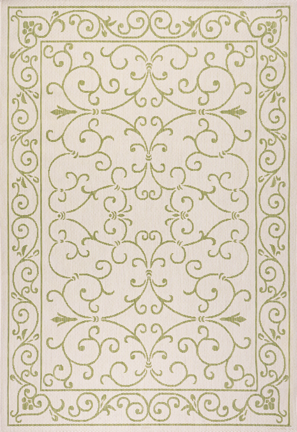 Charleston Vintage Filigree Textured Weave Indoor/Outdoor Area Rug