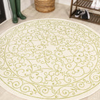 Charleston Vintage Filigree Textured Weave Indoor/Outdoor Area Rug