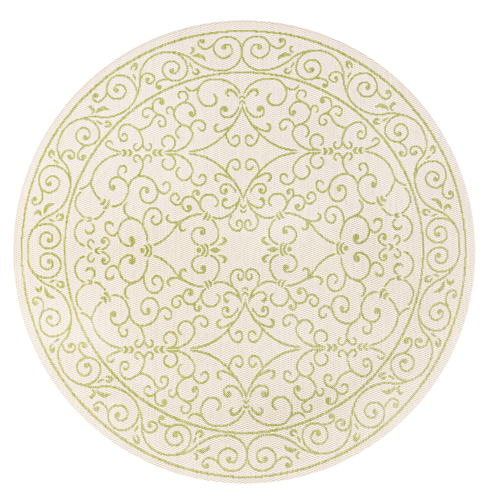 Charleston Vintage Filigree Textured Weave Indoor/Outdoor Area Rug