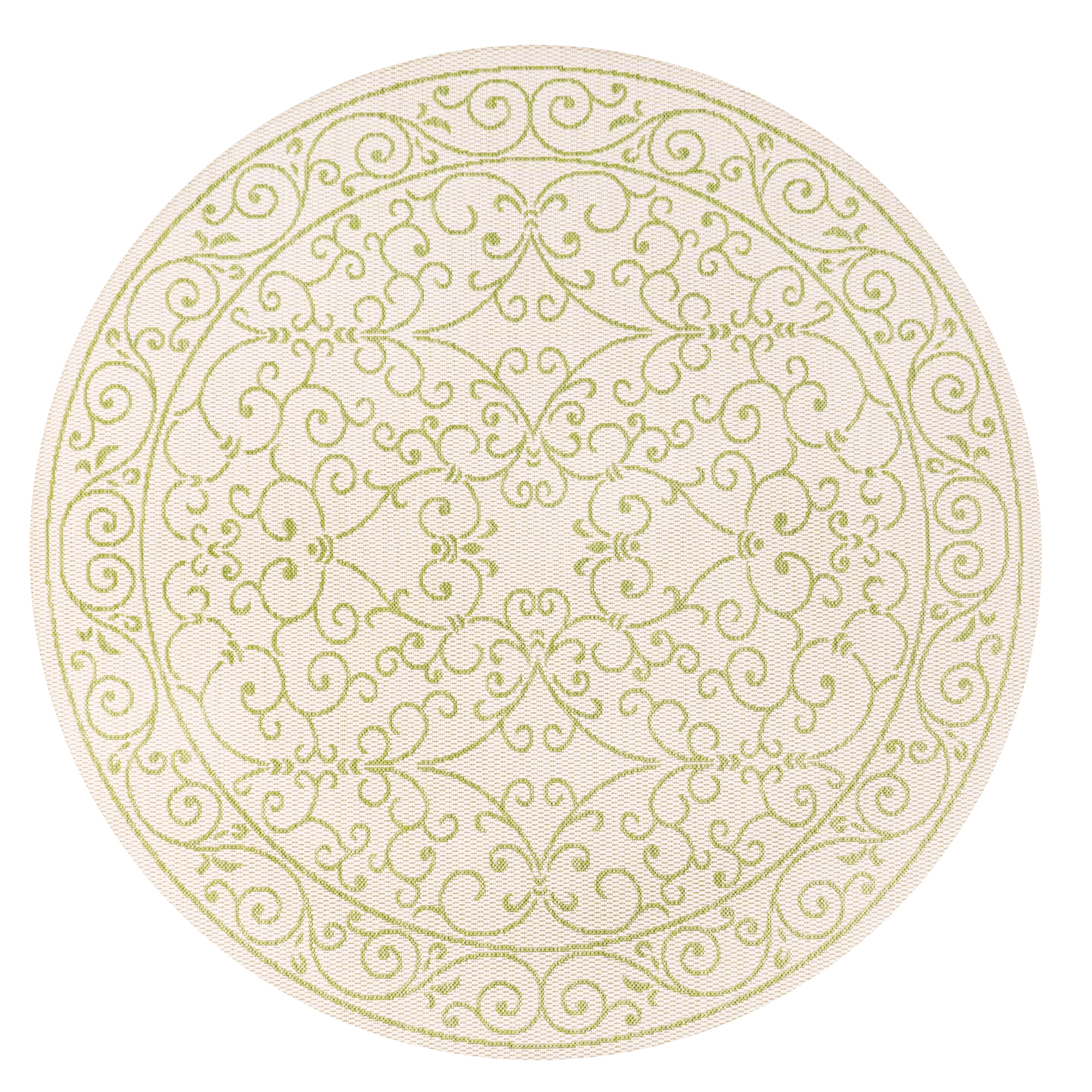 Charleston Vintage Filigree Textured Weave Indoor/Outdoor Area Rug