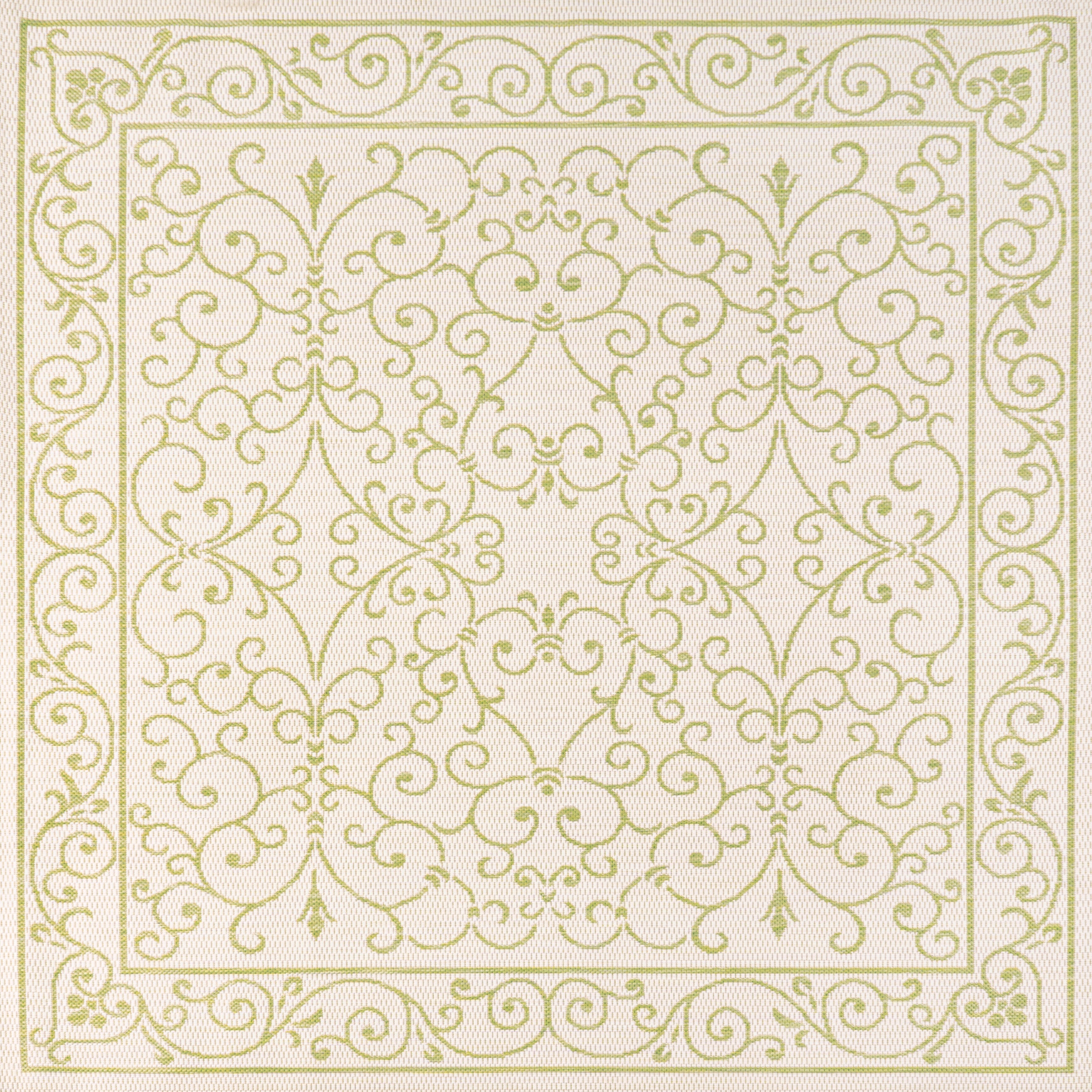 Charleston Vintage Filigree Textured Weave Indoor/Outdoor Area Rug