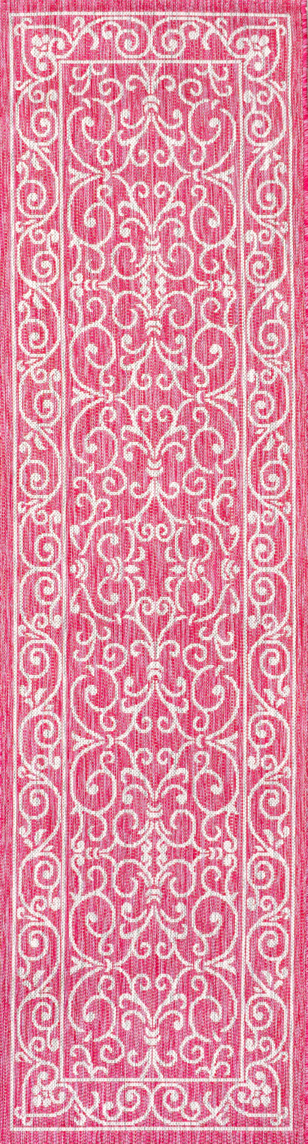 Charleston Vintage Filigree Textured Weave Indoor/Outdoor Area Rug
