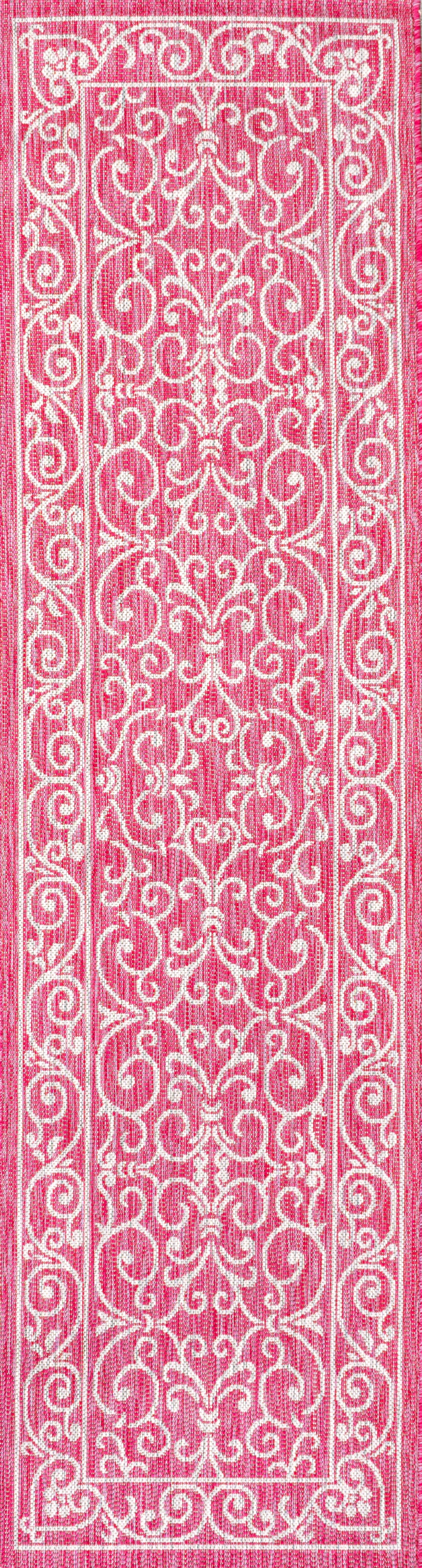 Charleston Vintage Filigree Textured Weave Indoor/Outdoor Area Rug