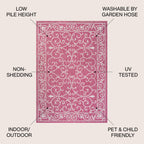 Charleston Vintage Filigree Textured Weave Indoor/Outdoor Area Rug