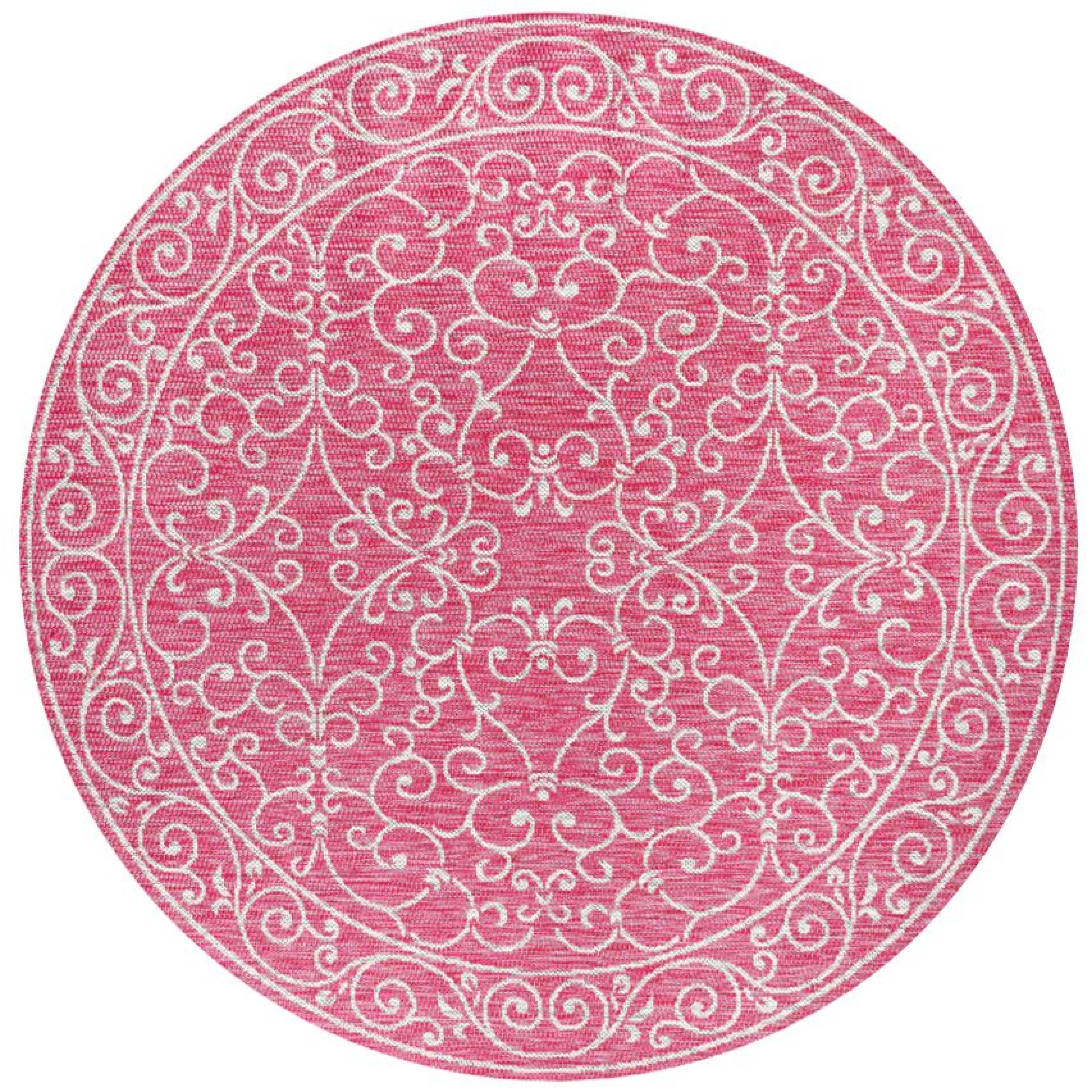 Charleston Vintage Filigree Textured Weave Indoor/Outdoor Area Rug