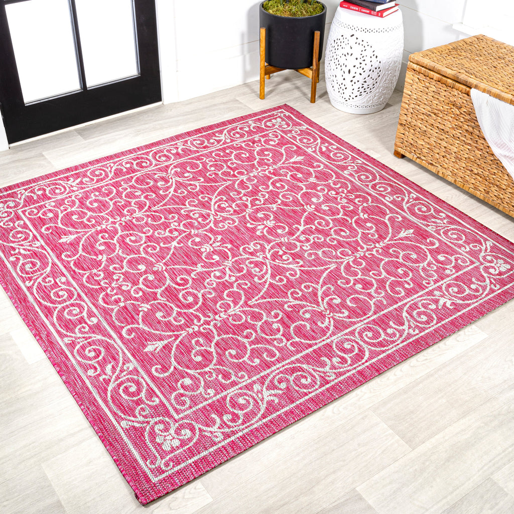 Charleston Vintage Filigree Textured Weave Indoor/Outdoor Area Rug