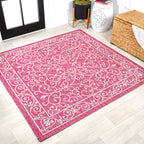Charleston Vintage Filigree Textured Weave Indoor/Outdoor Area Rug