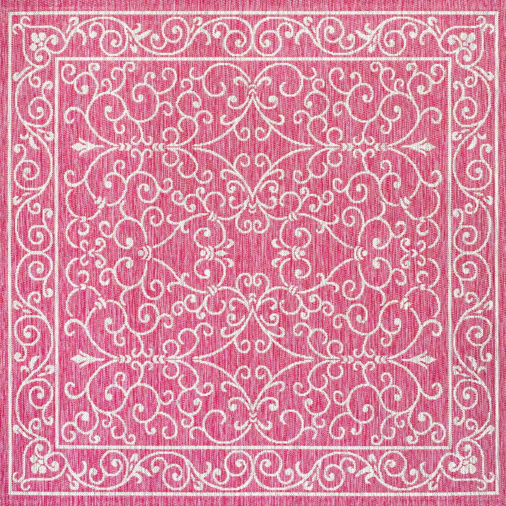 Charleston Vintage Filigree Textured Weave Indoor/Outdoor Area Rug