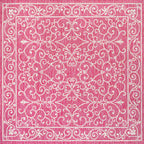 Charleston Vintage Filigree Textured Weave Indoor/Outdoor Area Rug