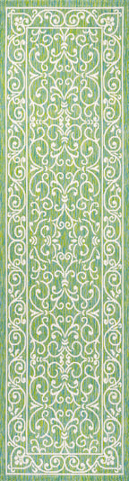 Charleston Vintage Filigree Textured Weave Indoor/Outdoor Area Rug