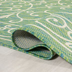 Charleston Vintage Filigree Textured Weave Indoor/Outdoor Area Rug