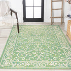 Charleston Vintage Filigree Textured Weave Indoor/Outdoor Area Rug
