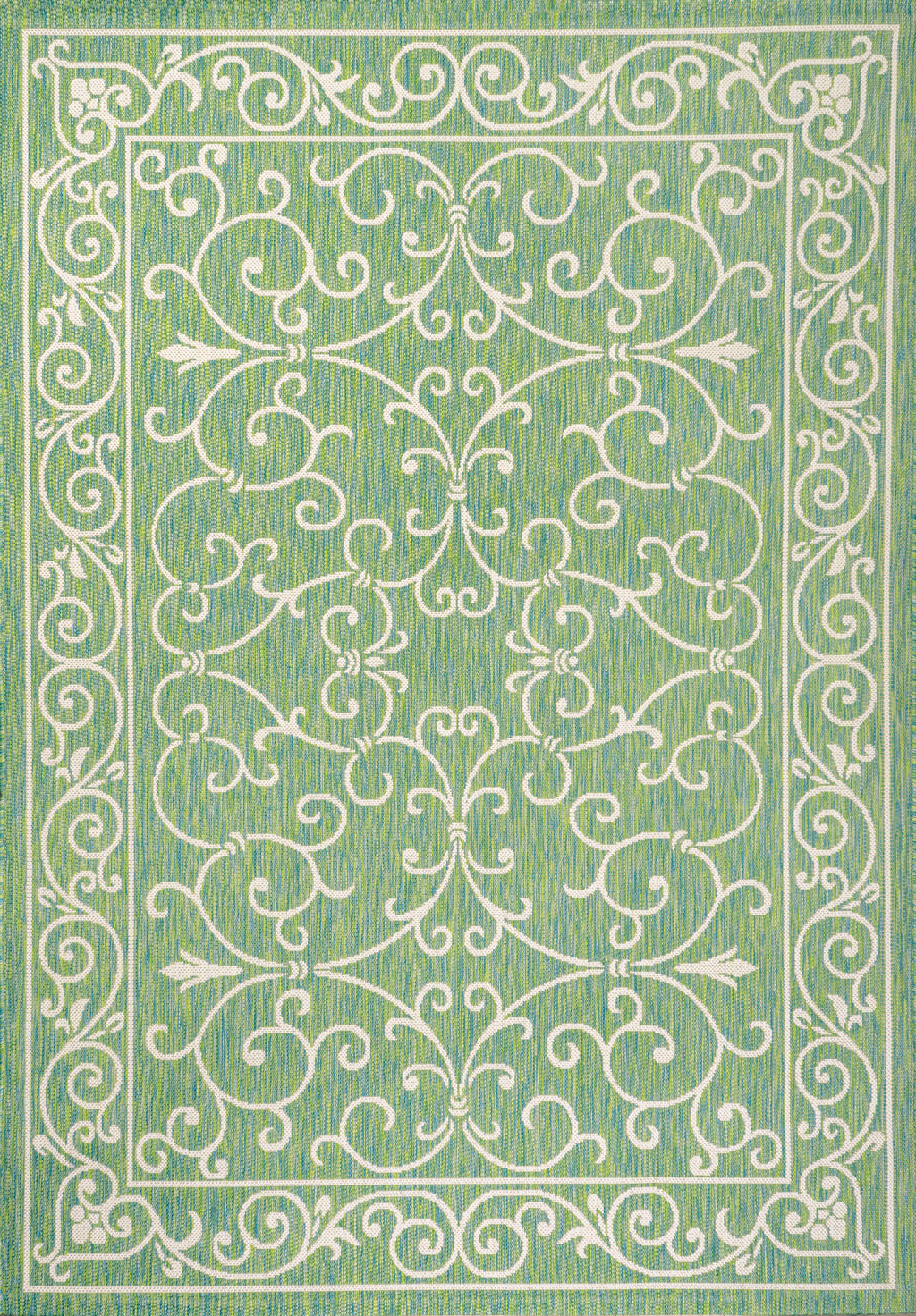 Charleston Vintage Filigree Textured Weave Indoor/Outdoor Area Rug
