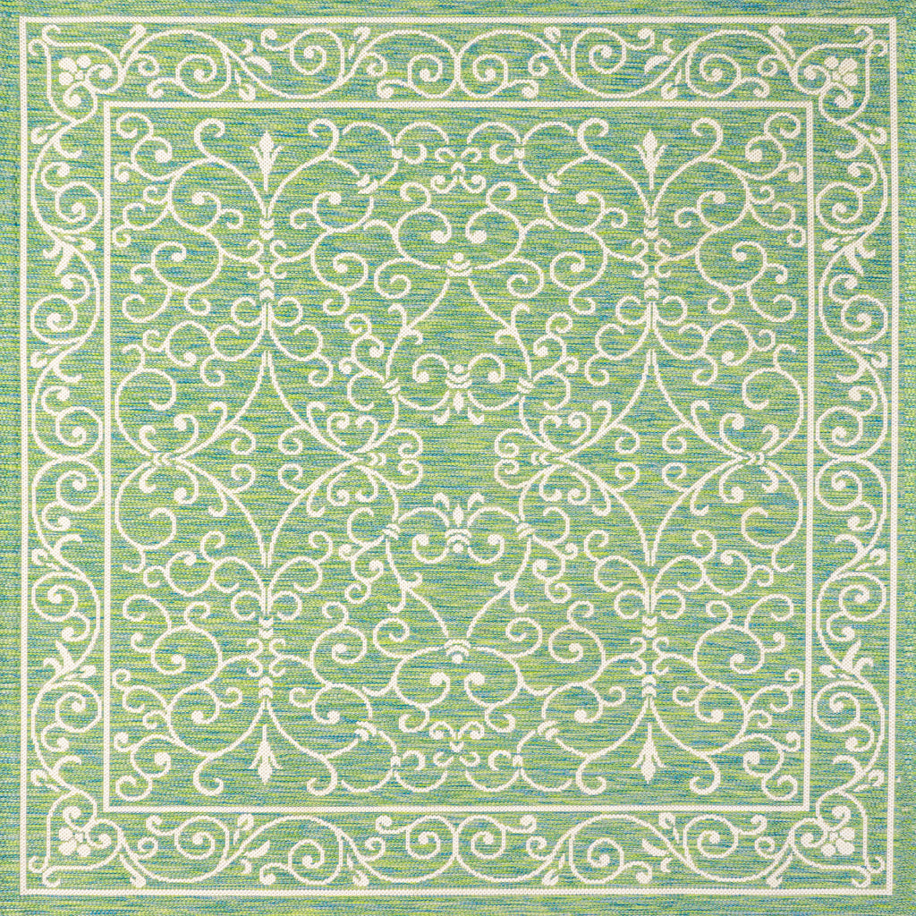 Charleston Vintage Filigree Textured Weave Indoor/Outdoor Area Rug
