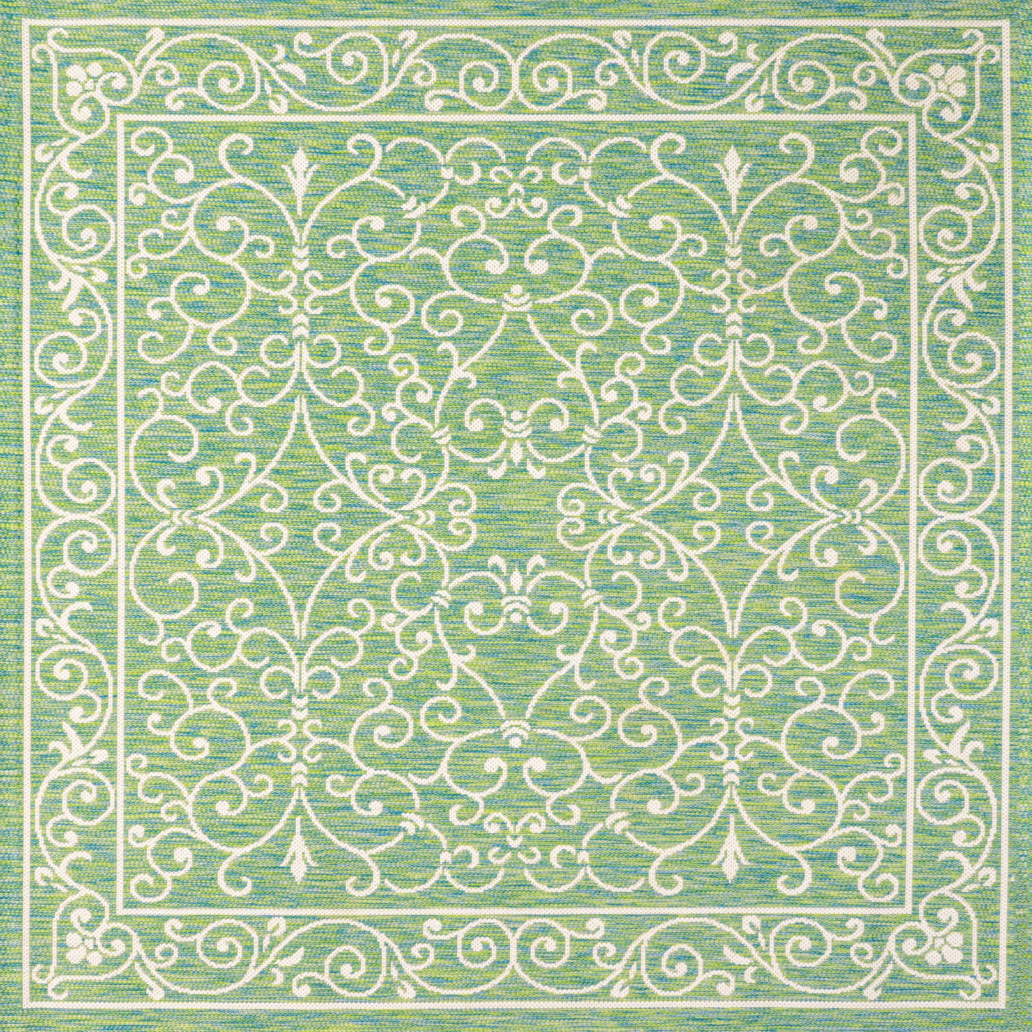 Charleston Vintage Filigree Textured Weave Indoor/Outdoor Area Rug