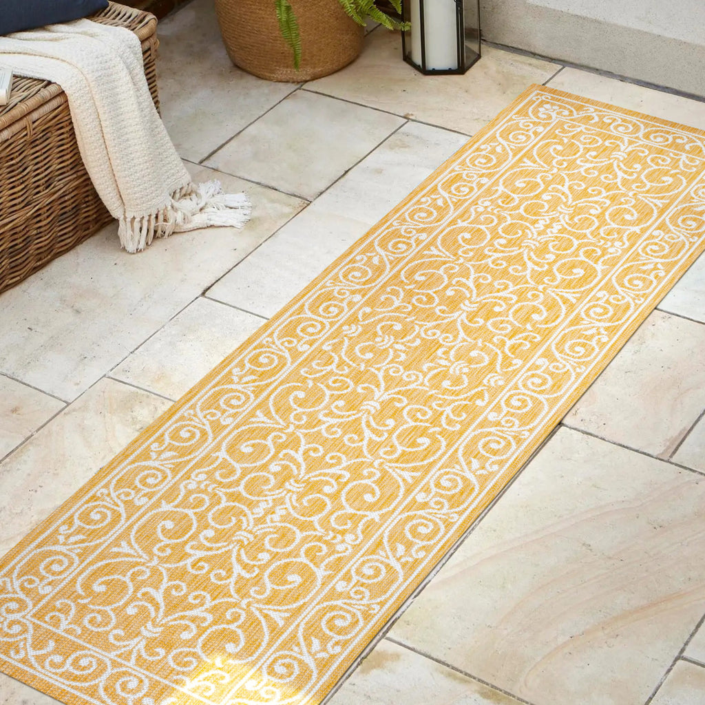 Charleston Vintage Filigree Textured Weave Indoor/Outdoor Area Rug