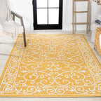 Charleston Vintage Filigree Textured Weave Indoor/Outdoor Area Rug