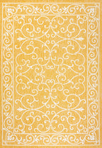 Charleston Vintage Filigree Textured Weave Indoor/Outdoor Area Rug