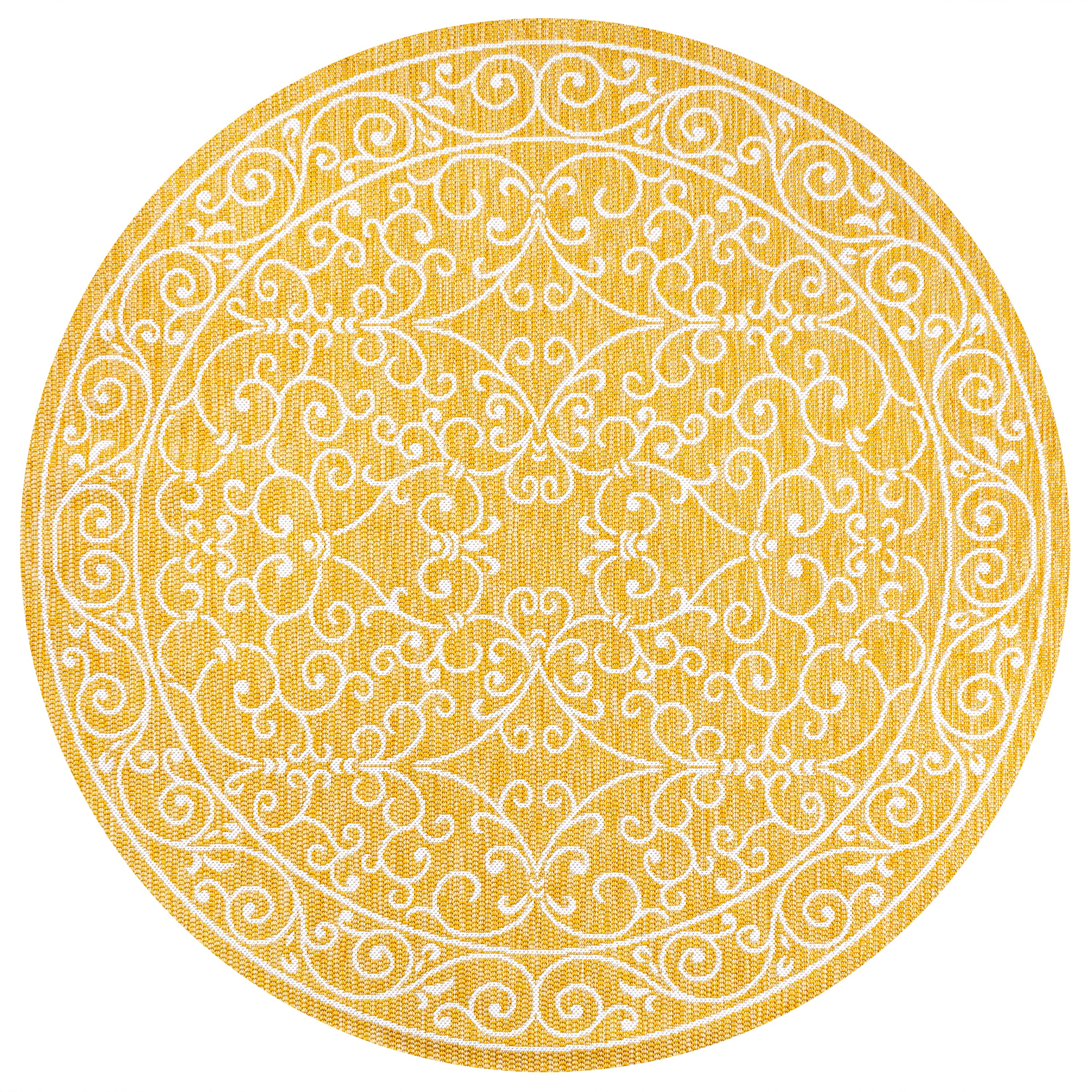 Charleston Vintage Filigree Textured Weave Indoor/Outdoor Area Rug