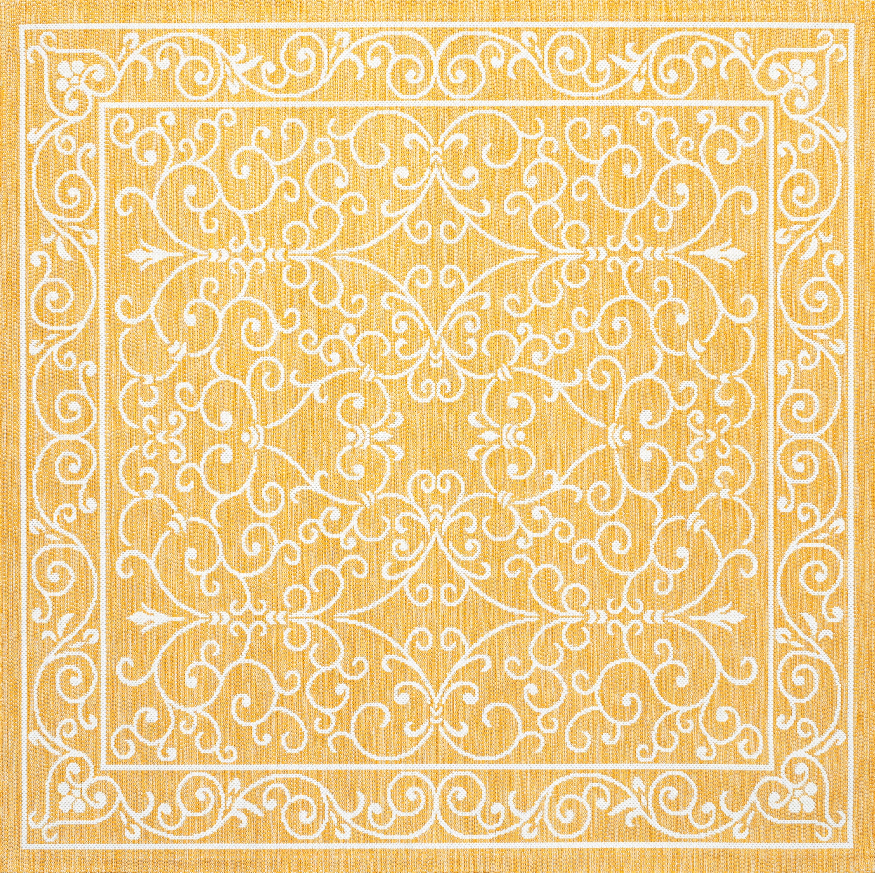 Charleston Vintage Filigree Textured Weave Indoor/Outdoor Area Rug