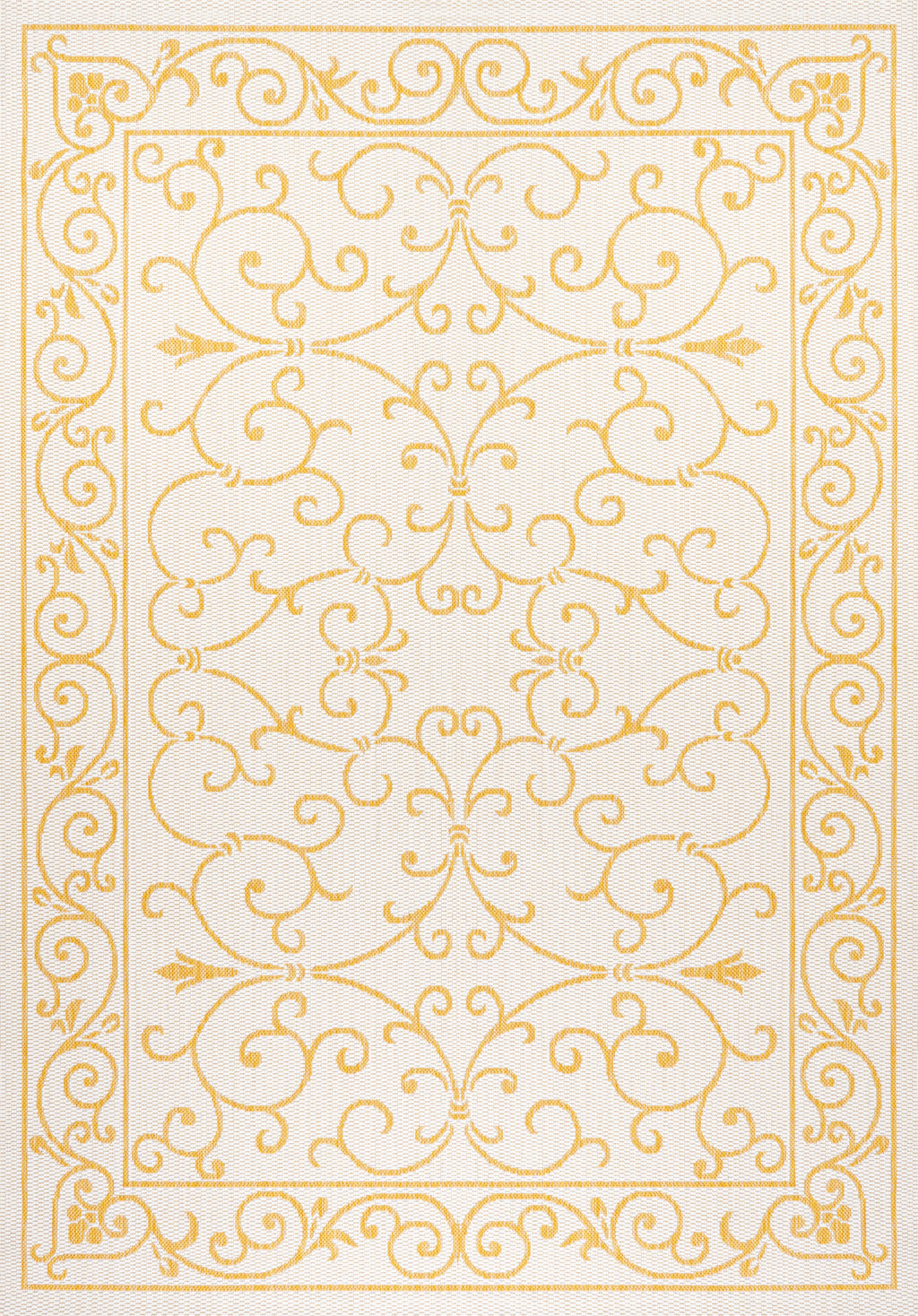 Charleston Vintage Filigree Textured Weave Indoor/Outdoor Area Rug