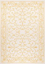 Charleston Vintage Filigree Textured Weave Indoor/Outdoor Area Rug