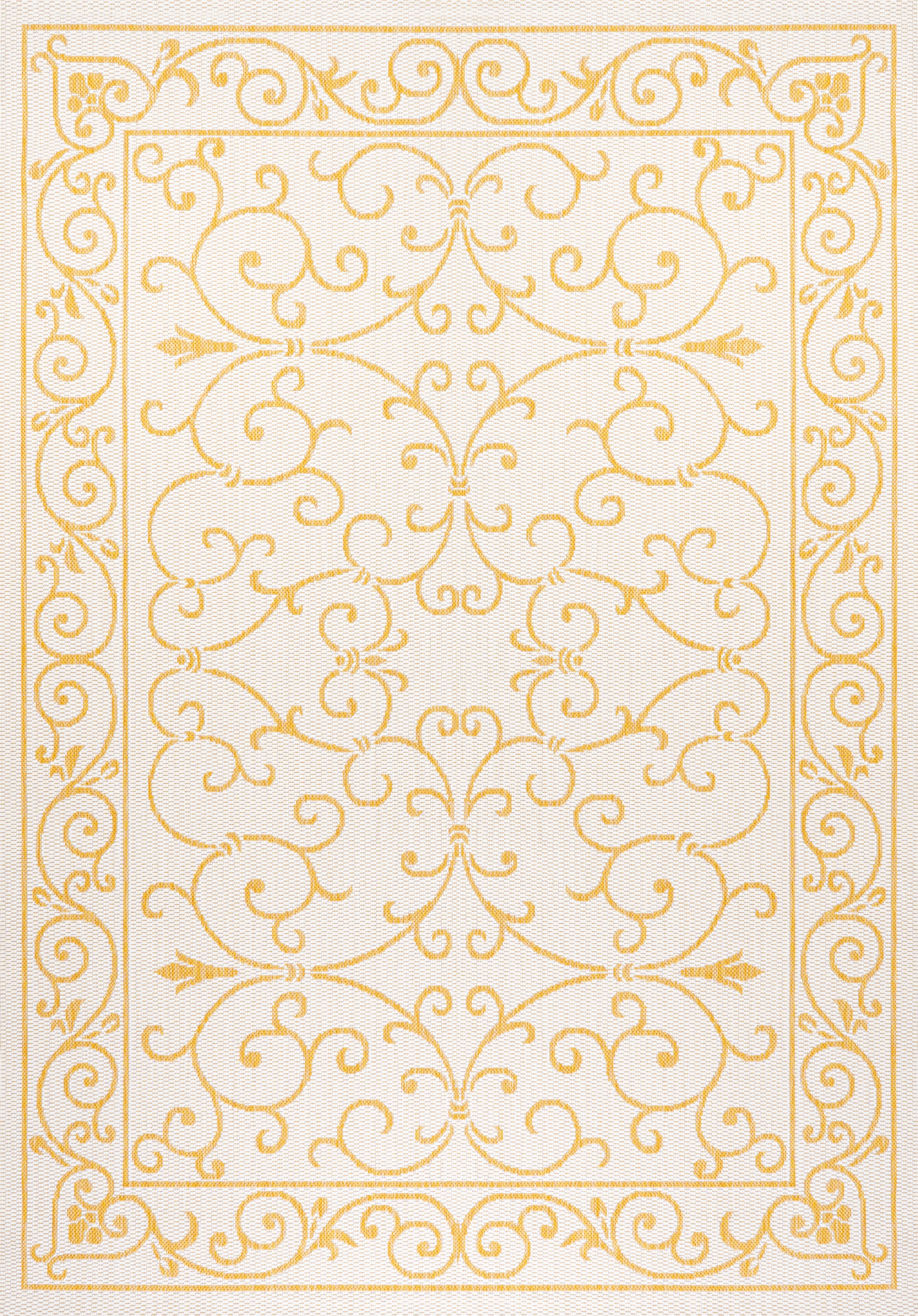 Charleston Vintage Filigree Textured Weave Indoor/Outdoor Area Rug