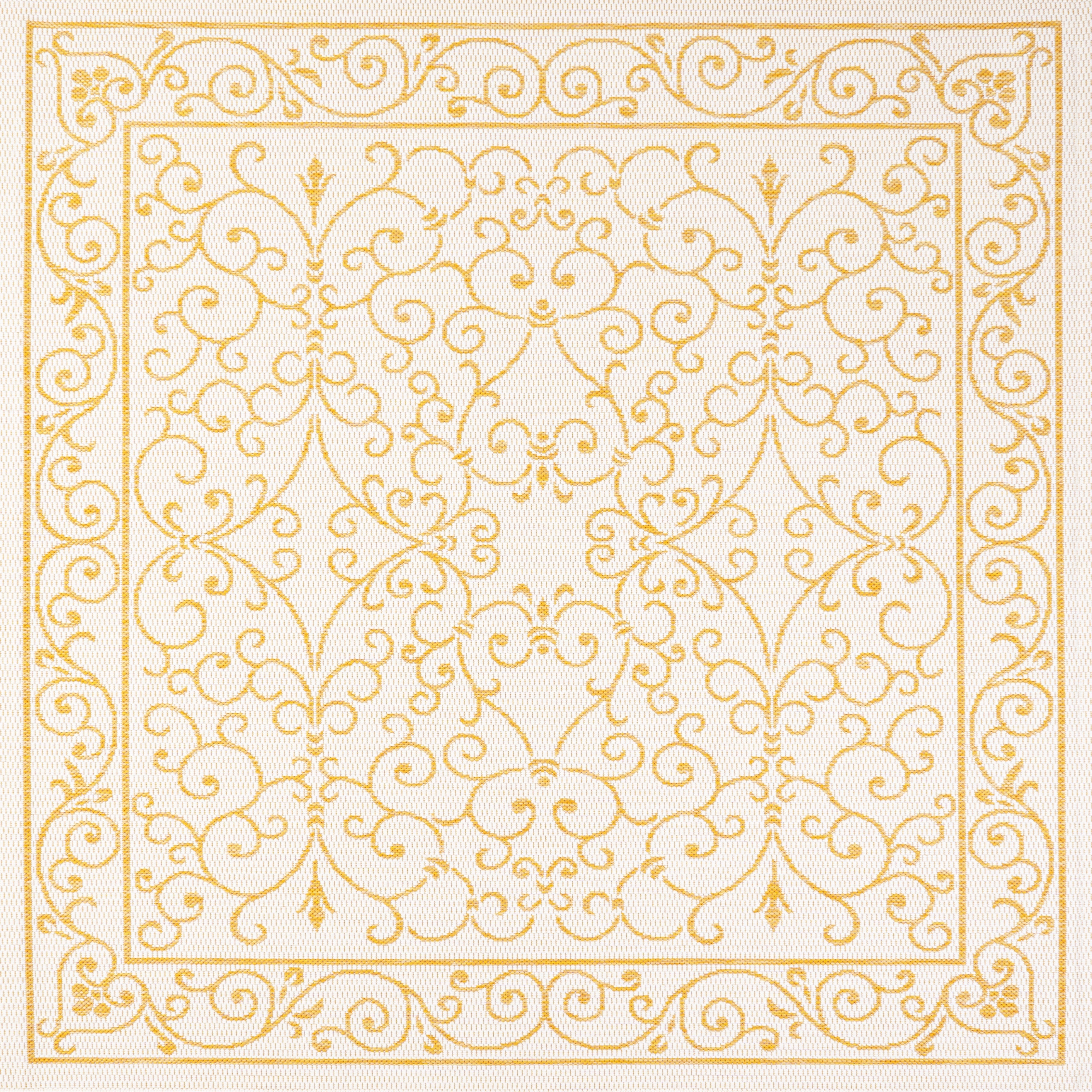 Charleston Vintage Filigree Textured Weave Indoor/Outdoor Area Rug