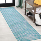 Chevron Modern Concentric Squares Indoor/Outdoor Area Rug