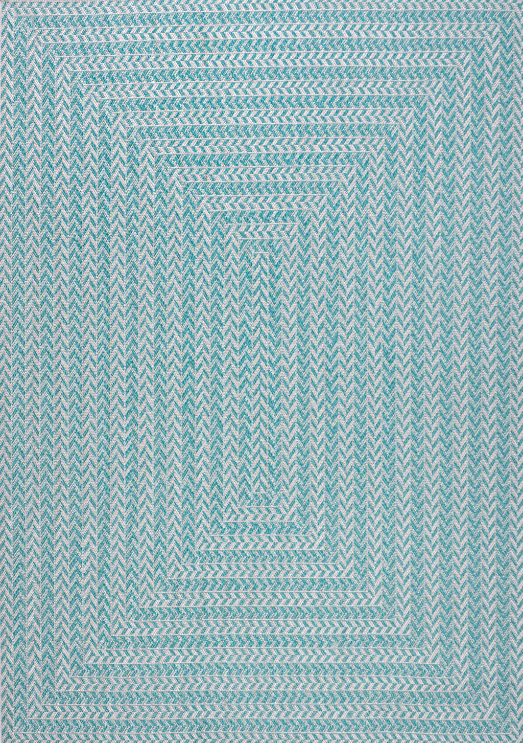 Chevron Modern Concentric Squares Indoor/Outdoor Area Rug