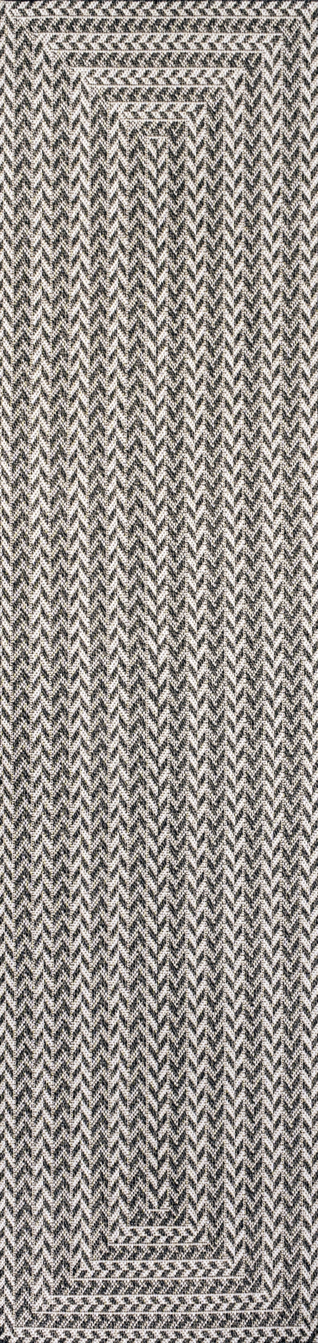 Chevron Modern Concentric Squares Indoor/Outdoor Area Rug