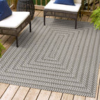 Chevron Modern Concentric Squares Indoor/Outdoor Area Rug