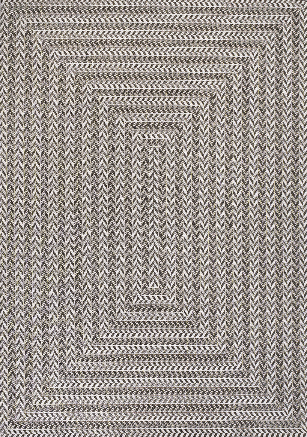 Chevron Modern Concentric Squares Indoor/Outdoor Area Rug