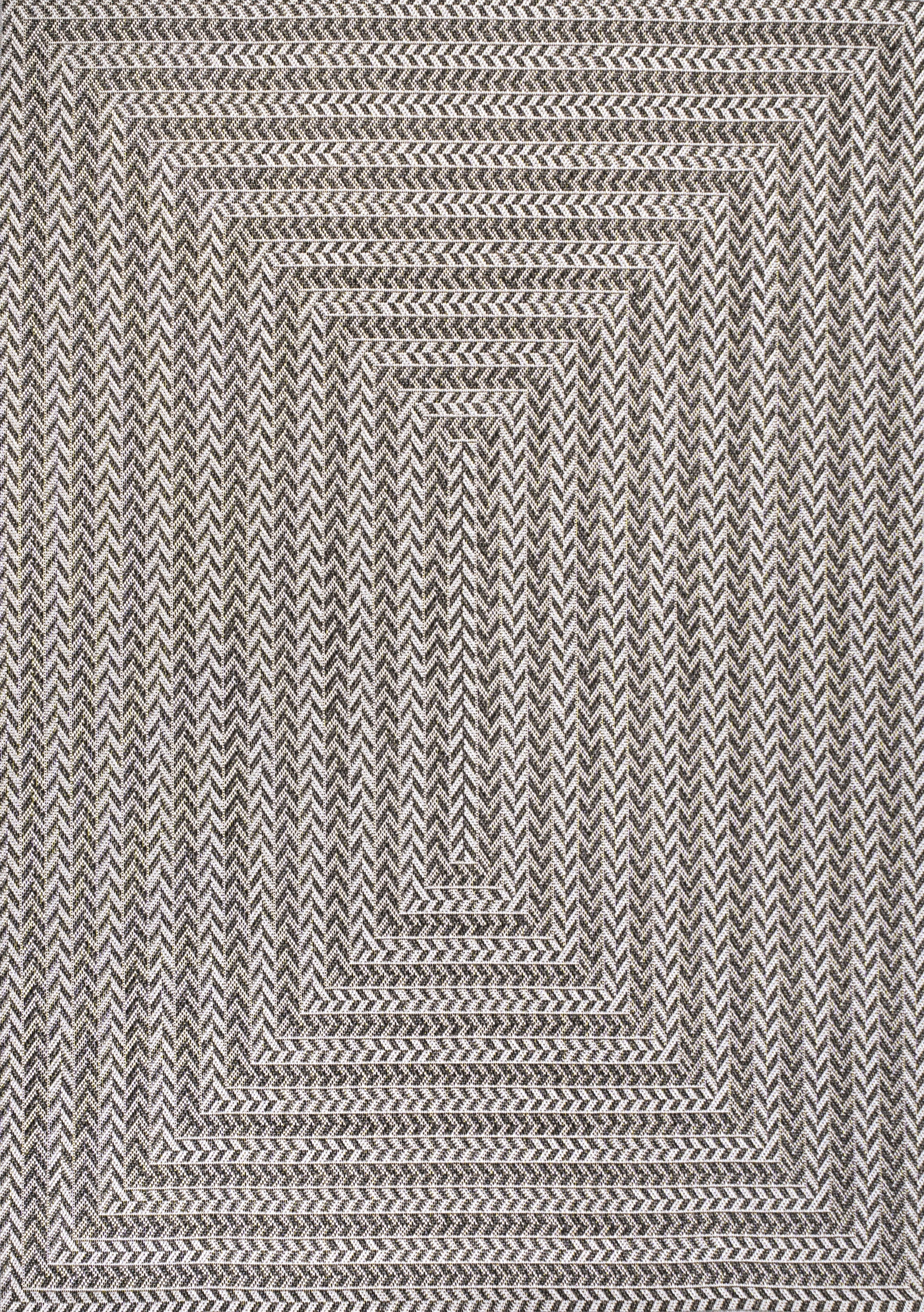 Chevron Modern Concentric Squares Indoor/Outdoor Area Rug