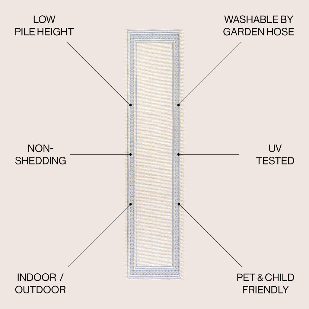 Lucia Classic Diamond Border Indoor/Outdoor Area Rug