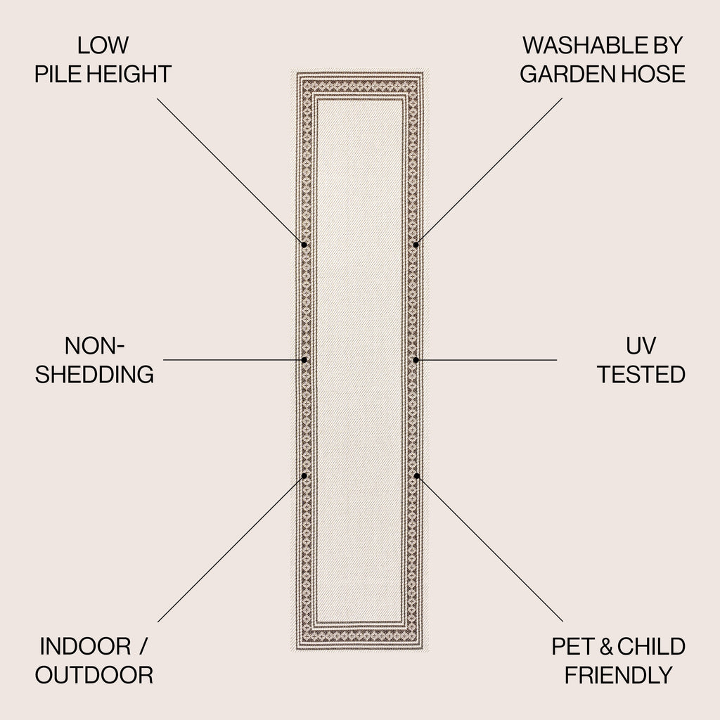 Lucia Classic Diamond Border Indoor/Outdoor Area Rug