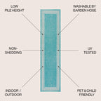 Lucia Classic Diamond Border Indoor/Outdoor Area Rug