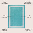 Lucia Classic Diamond Border Indoor/Outdoor Area Rug
