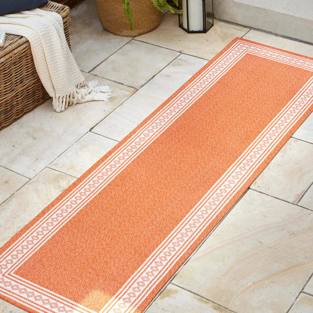 Lucia Classic Diamond Border Indoor/Outdoor Area Rug