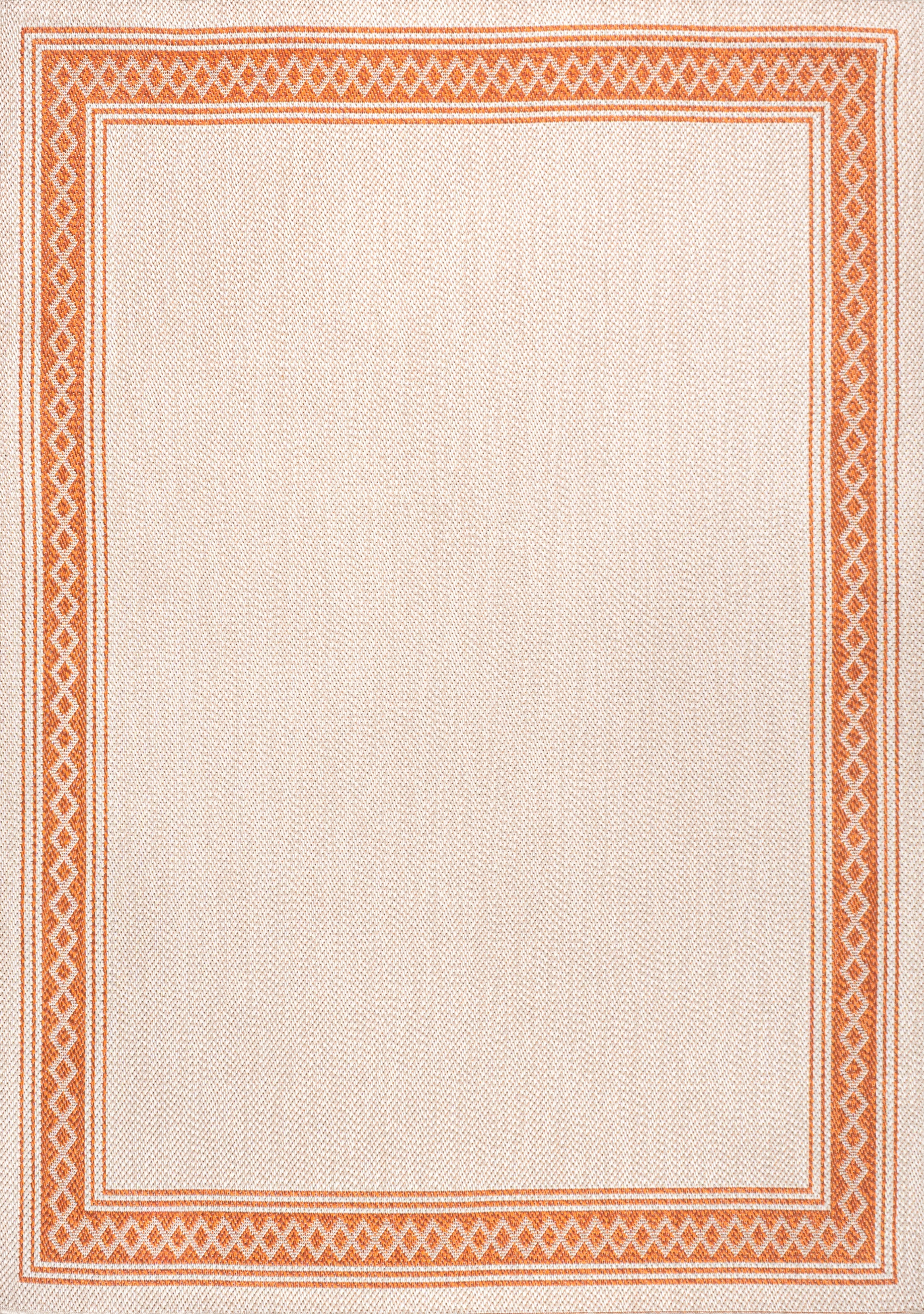 Lucia Classic Diamond Border Indoor/Outdoor Area Rug