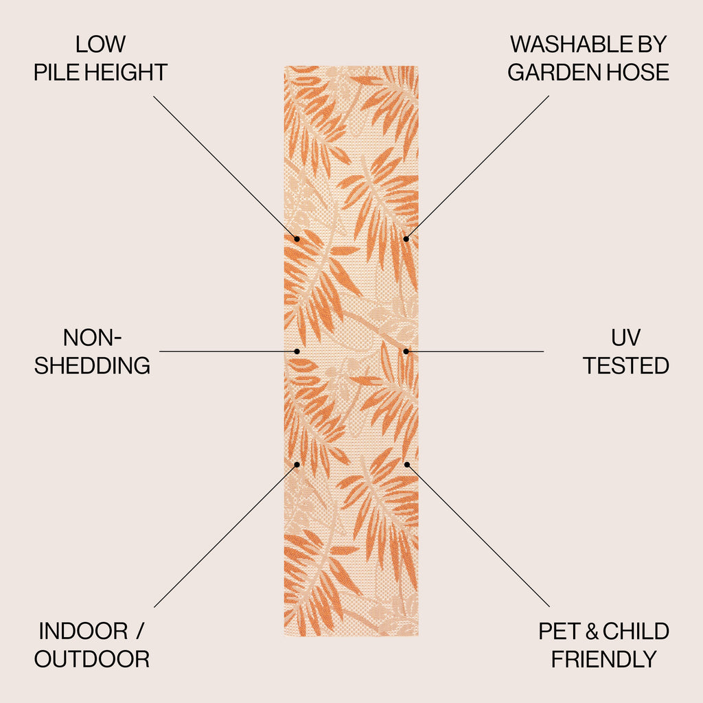 Havana Tropical Palm Leaf Indoor/Outdoor Area Rug