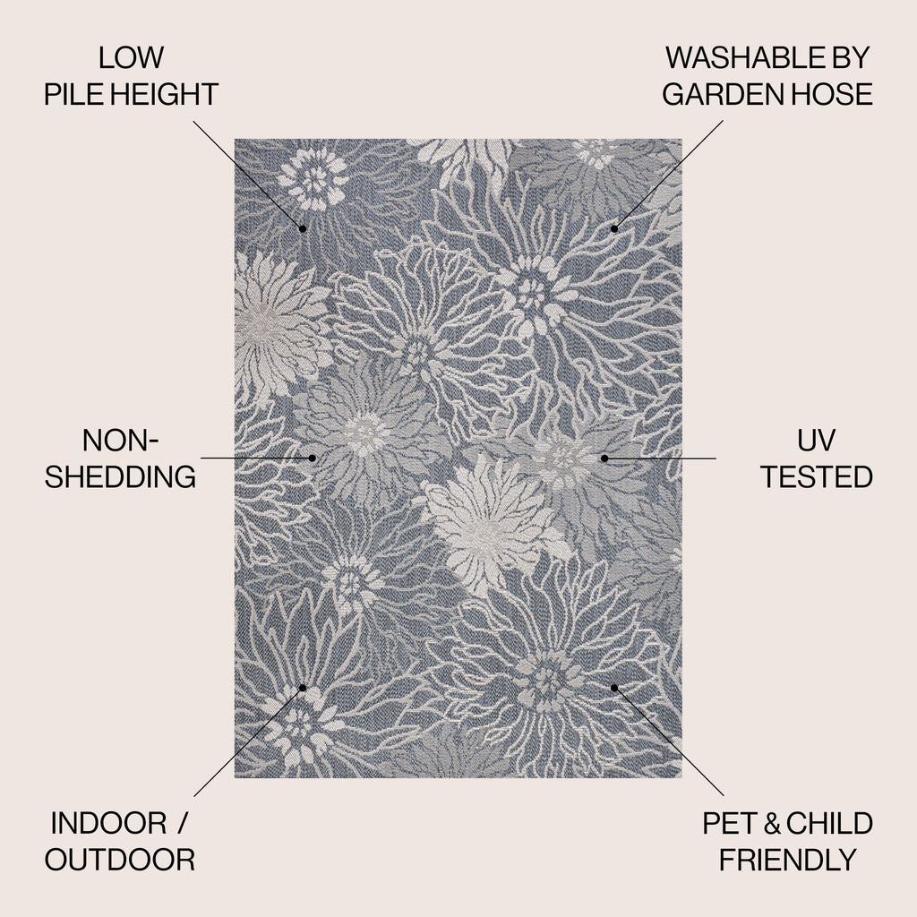 Bahamas Modern All-Over Floral Indoor/Outdoor Area Rug