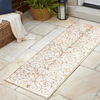 Danae Classic Cottage Filigree Scroll Reversible Machine-Washable Indoor/Outdoor Runner Rug