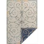 Danae Classic Cottage Filigree Scroll Reversible Machine-Washable Indoor/Outdoor Runner Rug