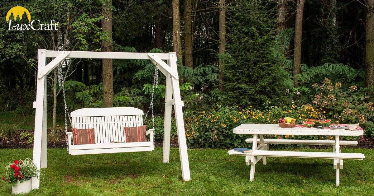 A-Frame Vinyl Swing Stand from LuxCraft