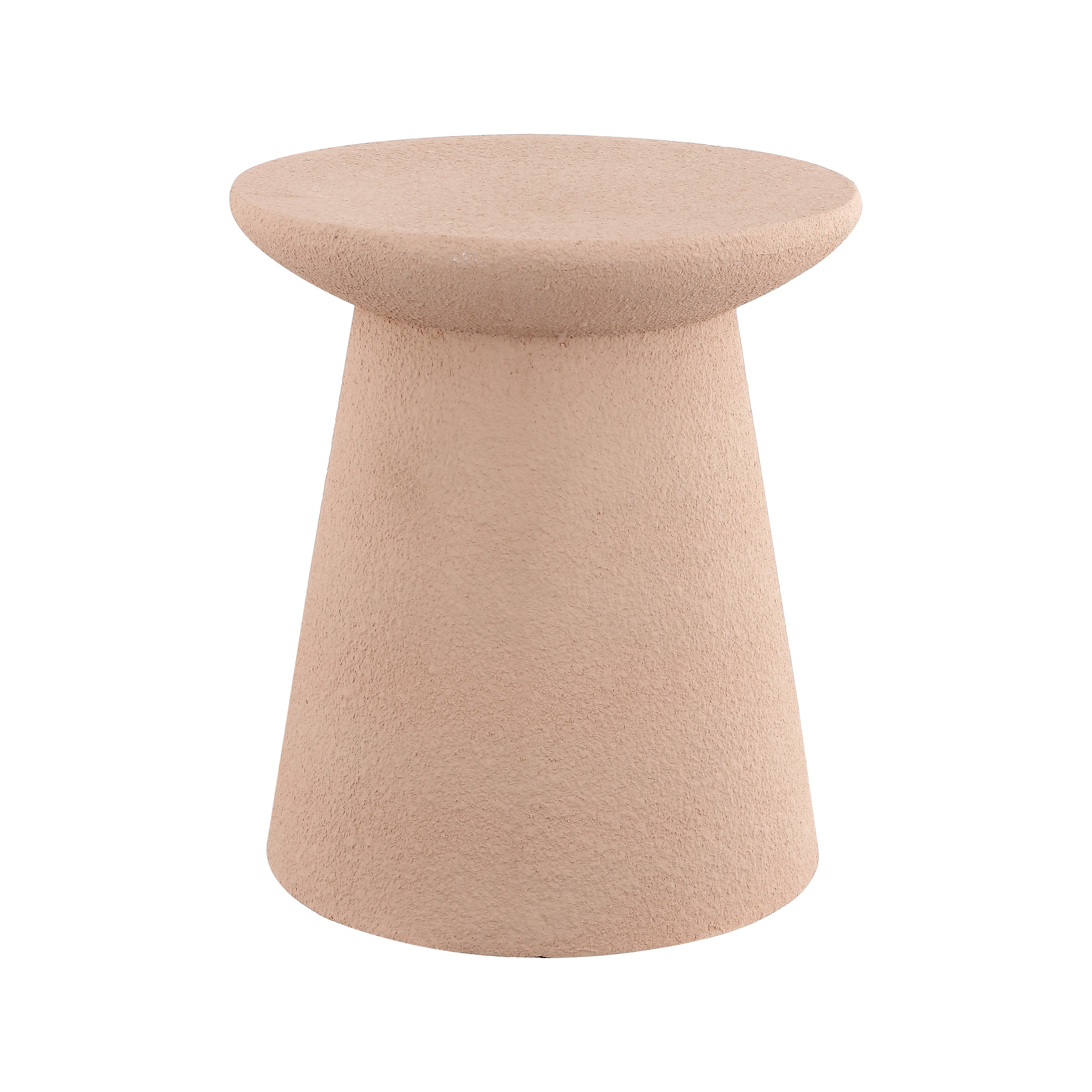 Hollie Minimalist Modern Drum Indoor/Outdoor Accent Table Pedestal
