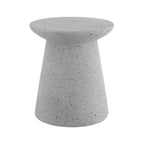 Hollie Minimalist Modern Drum Indoor/Outdoor Accent Table Pedestal