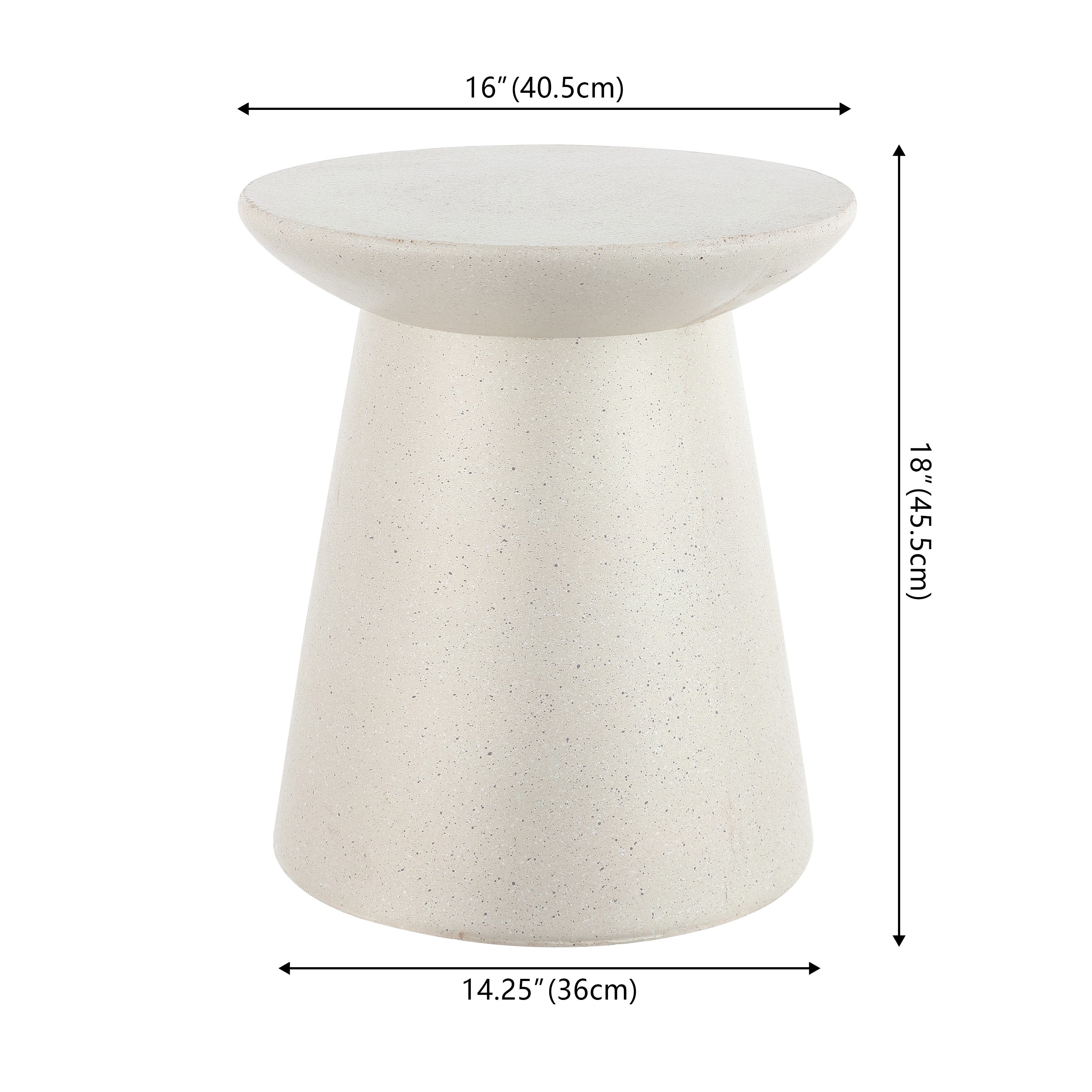 Hollie Minimalist Modern Drum Indoor/Outdoor Accent Table Pedestal